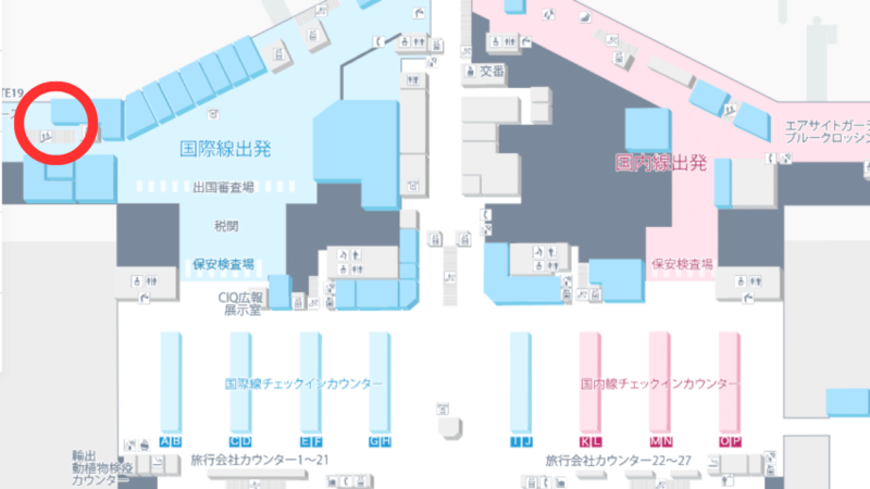 セントレア「KALラウンジ」のマップ