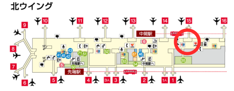 関空のANAラウンジの場所